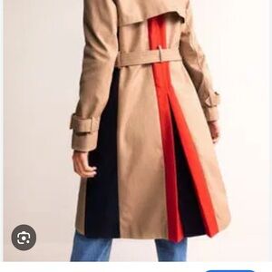 Boden trench coat NWT US 8 color block U0214 current online gorgeous!